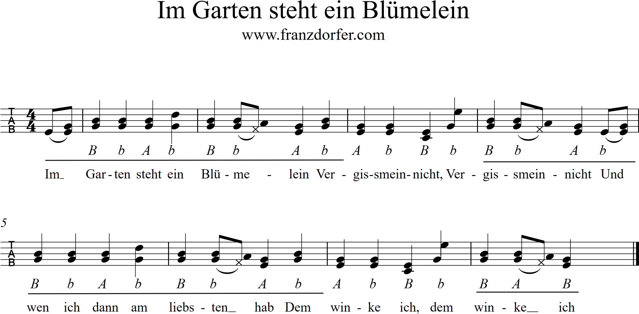 Im Garten steht ein Bluemelein